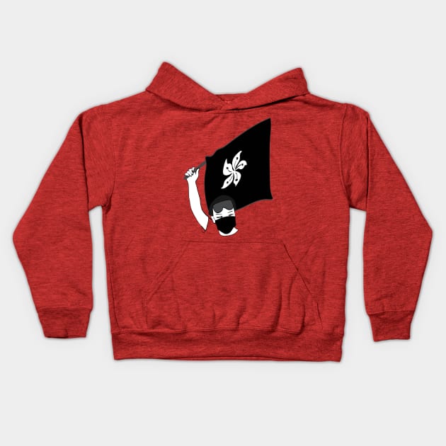 Hong Kong Protests, Stop Killing us, the protester raises the flag Kids Hoodie by YourGoods